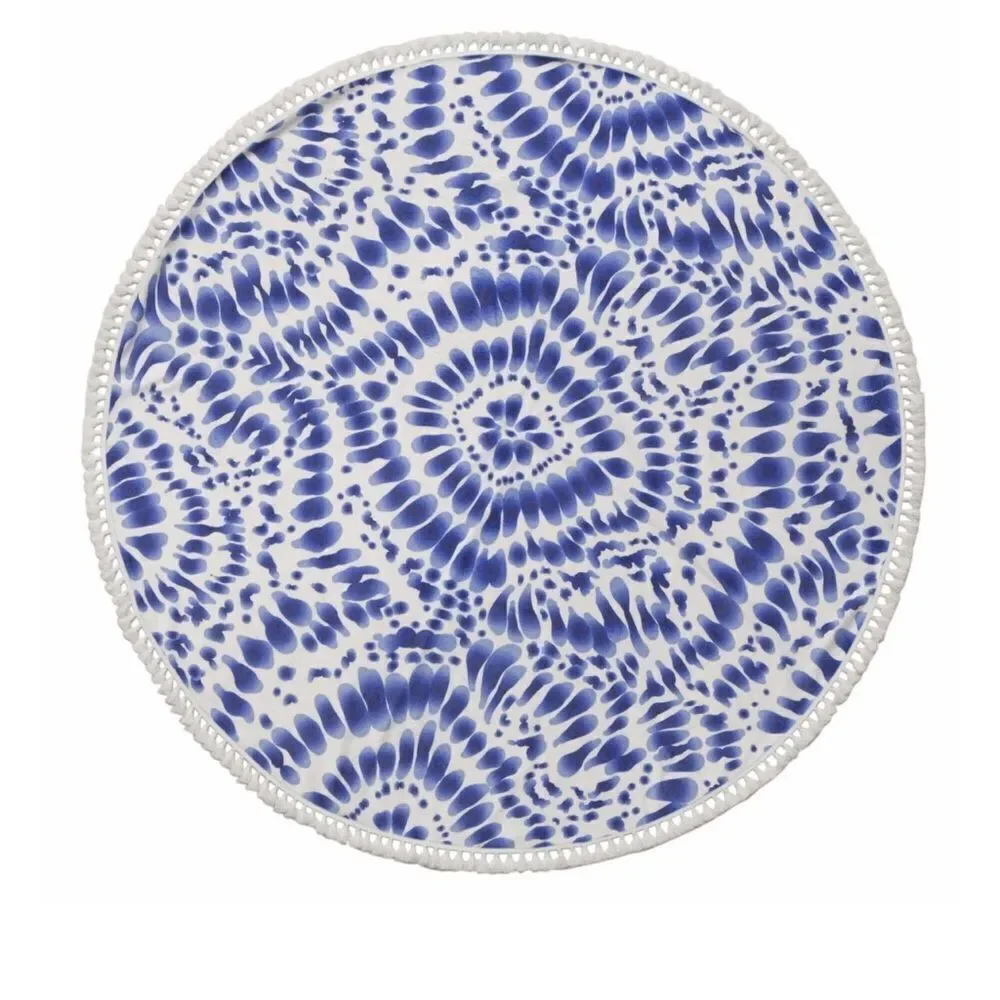 Enchante Home Indigo Cotton Turkish Beach Towel